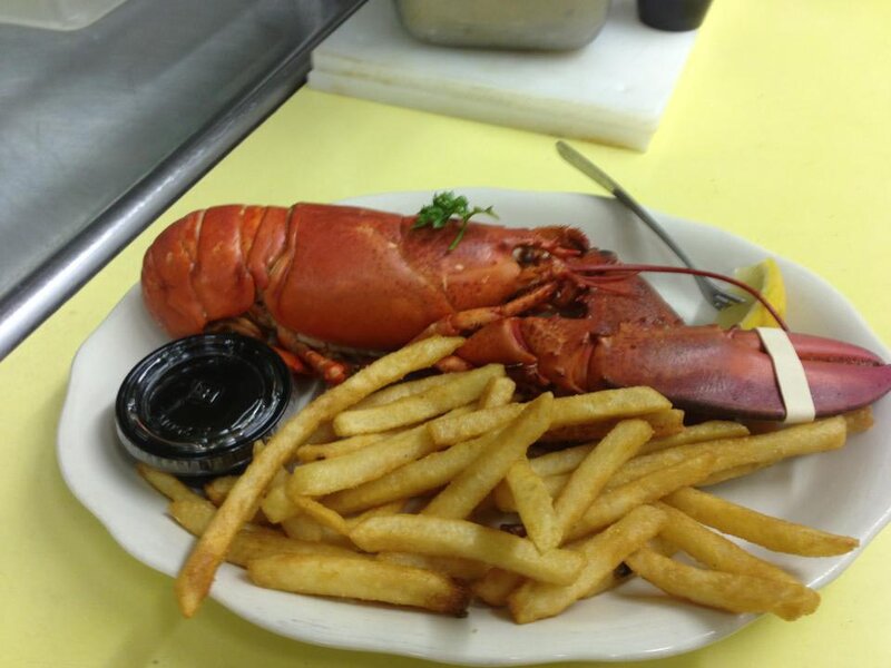Lobster with side of french fries